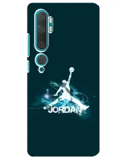 Чехол для Xiaomi Mi Note 10 с картинкой «Jordan Blue Fire»
