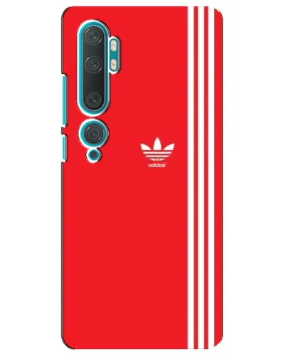 Чехол для Xiaomi Mi Note 10 с картинкой «Красный минимализм Adidas»