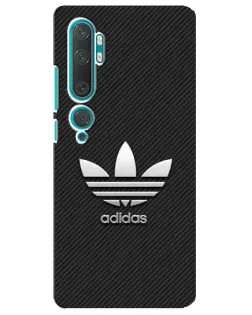 Чехол для Xiaomi Mi Note 10 с картинкой «Adidas Карбоновая текстура»