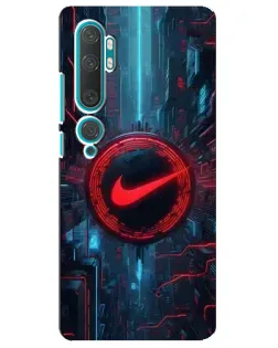 Чехол для Xiaomi Mi Note 10 с картинкой «Техногенный стиль Nike»
