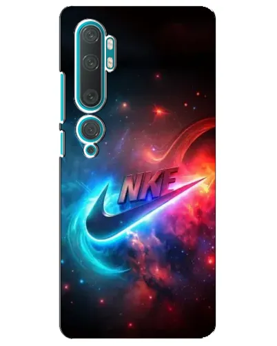 Чехол для Xiaomi Mi Note 10 с картинкой «Огненный логотип Nike»