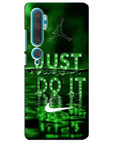 Чехол для Xiaomi Mi Note 10 с картинкой «Зеленый неоновый Nike»