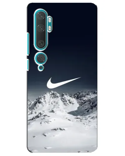 Чехол для Xiaomi Mi Note 10 с картинкой «Nike — зимние горы»