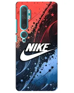 Чехол для Xiaomi Mi Note 10 с картинкой «Градиентный принт Найк»