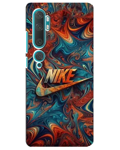 Чехол для Xiaomi Mi Note 10 с картинкой «Nike в абстракции»