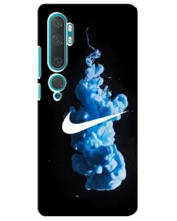 Чехол для Xiaomi Mi Note 10 с картинкой «Nike и синий дым»