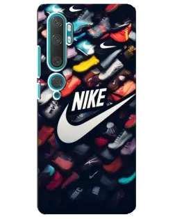 Чехол для Xiaomi Mi Note 10 с картинкой «Коллекция кроссовок Nike»