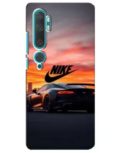 Чехол для Xiaomi Mi Note 10 с картинкой «Nike и суперкар»