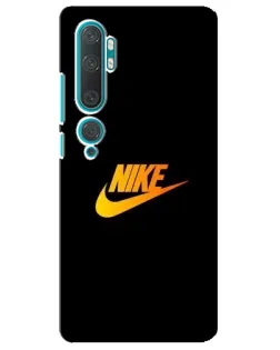 Чехол для Xiaomi Mi Note 10 с картинкой «Золотой логотип Nike»