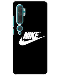 Чехол для Xiaomi Mi Note 10 с картинкой «Мазки краски Nike»