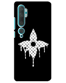 Чехол для Xiaomi Mi Note 10 с картинкой «Цветочная монограмма»