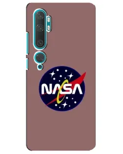 Чехол для Xiaomi Mi Note 10 с картинкой «NASA — ретро космос»