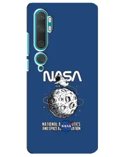 Чехол для Xiaomi Mi Note 10 с картинкой «NASA — лунная миссия»