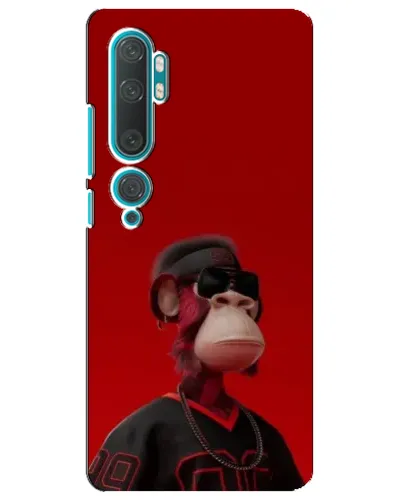 Чехол для Xiaomi Mi Note 10 с картинкой «Bored Ape в красном»