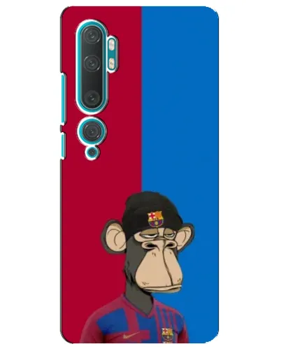 Чехол для Xiaomi Mi Note 10 с картинкой «Bored Ape — фанат Барсы»