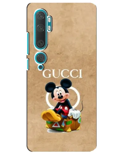 Чехол для Xiaomi Mi Note 10 с картинкой «Микки Маус Gucci — крафт»