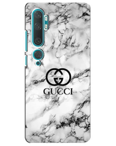 Чехол для Xiaomi Mi Note 10 с картинкой «Gucci — мраморный шик»