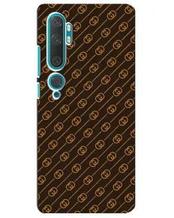 Чехол для Xiaomi Mi Note 10 с картинкой «Gucci — золотые диагонали»