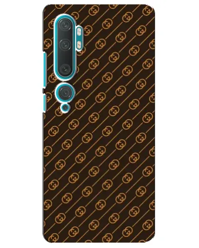 Чехол для Xiaomi Mi Note 10 с картинкой «Gucci — золотые диагонали»