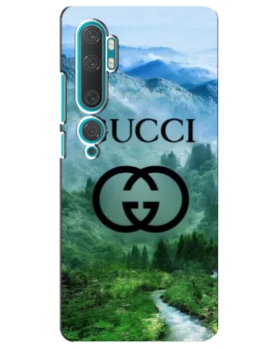 Чехол для Xiaomi Mi Note 10 с картинкой «Gucci — горный пейзаж»