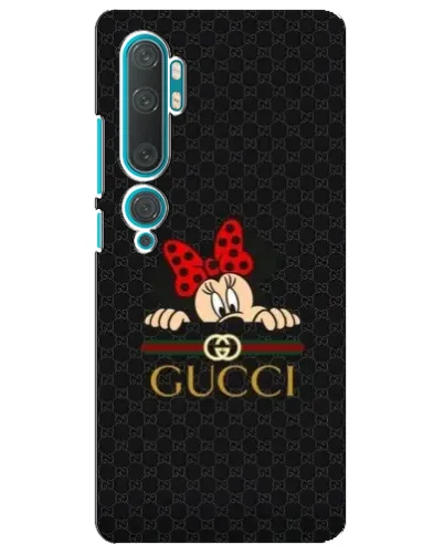 Чехол для Xiaomi Mi Note 10 с картинкой «Минни Маус Gucci — черный»