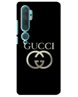 Чохол для Xiaomi Mi Note 10 з картинкою «Gucci — золото на чорному» Чохол для Xiaomi Mi Note 10 з картинкою «Gucci — золото на чорному»