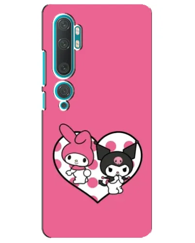 Чехол для Xiaomi Mi Note 10 с картинкой «Kuromi и My Melody»