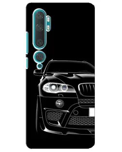 Чехол для Xiaomi Mi Note 10 с картинкой «Темный силуэт BMW»