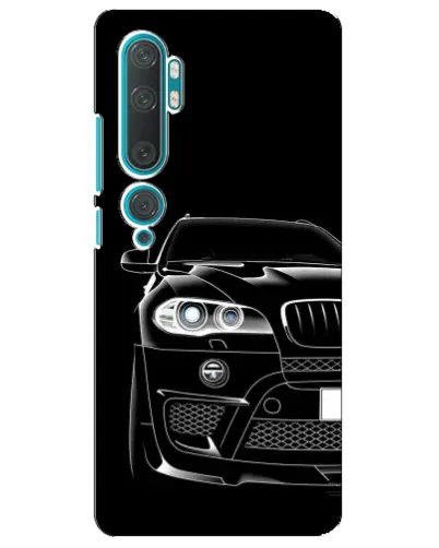 Чехол для Xiaomi Mi Note 10 с картинкой «Темный силуэт BMW»
