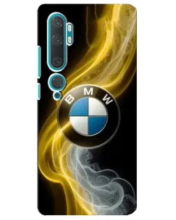 Чехол для Xiaomi Mi Note 10 с картинкой «Золотистый дым BMW»