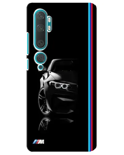 Чехол для Xiaomi Mi Note 10 с картинкой «Силуэт BMW в темноте»