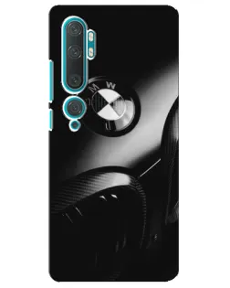 Чехол для Xiaomi Mi Note 10 с картинкой «Эмблема BMW — макро»