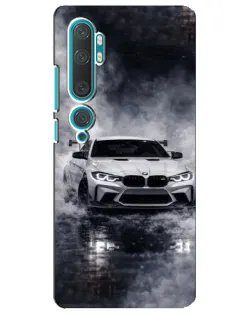Чехол для Xiaomi Mi Note 10 с картинкой «BMW сквозь туман»