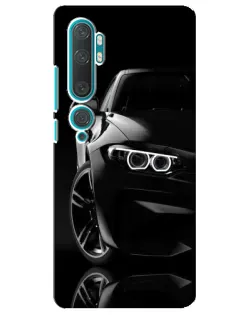 Чохол для Xiaomi Mi Note 10 з картинкою «Чорна BMW — профіль»