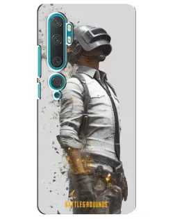 Чехол для Xiaomi Mi Note 10 с картинкой «PUBG — боец в пыли»