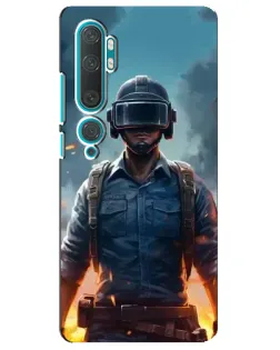 Чехол для Xiaomi Mi Note 10 с картинкой «PUBG — реалистичный герой»