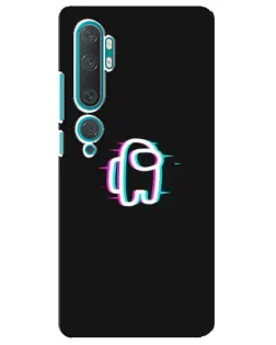 Чехол для Xiaomi Mi Note 10 с картинкой «Among Us неон»