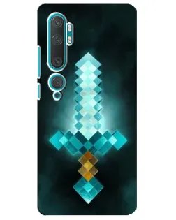 Чехол для Xiaomi Mi Note 10 с картинкой «Алмазный меч неон»