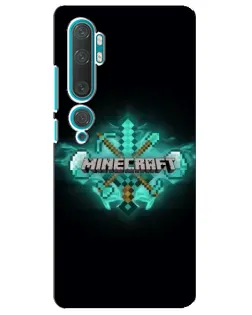 Чехол для Xiaomi Mi Note 10 с картинкой «Minecraft Diamond лого»