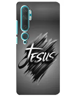Чехол для Xiaomi Mi Note 10 с картинкой «Надпись Jesus Graffiti»