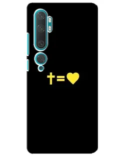 Чехол для Xiaomi Mi Note 10 с картинкой «Сердце и Крест»
