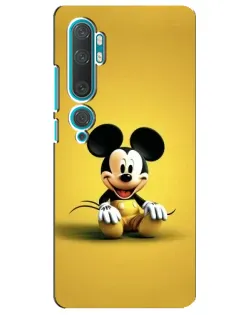 Чехол для Xiaomi Mi Note 10 с картинкой «Микки на желтом»