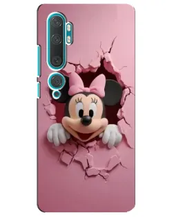 Чехол для Xiaomi Mi Note 10 с картинкой «Минни сквозь стену»