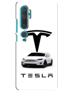 Чехол для Xiaomi Mi Note 10 с картинкой «Tesla White Style» Чехол для Xiaomi Mi Note 10 с картинкой «Tesla White Style»