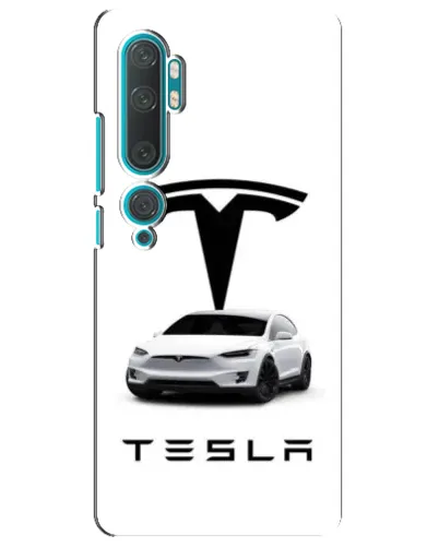 Чехол для Xiaomi Mi Note 10 с картинкой «Tesla White Style» Чехол для Xiaomi Mi Note 10 с картинкой «Tesla White Style»