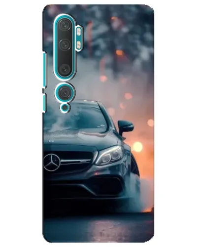 Чехол для Xiaomi Mi Note 10 с картинкой «Mercedes — ночной город»