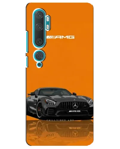 Чехол для Xiaomi Mi Note 10 с картинкой «Оранжевый Mercedes AMG»