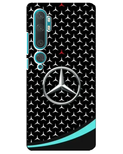 Чехол для Xiaomi Mi Note 10 с картинкой «Mercedes — бирюзовый акцент»