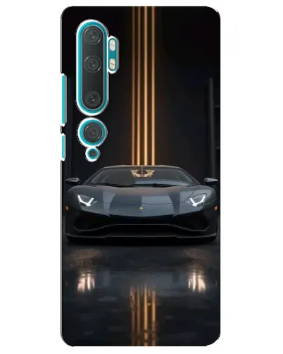 Чехол для Xiaomi Mi Note 10 с картинкой «Lamborghini золотые линии»