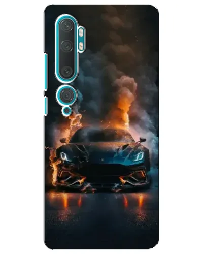 Чехол для Xiaomi Mi Note 10 с картинкой «Lamborghini дымная эстетика»